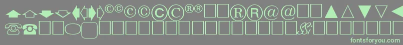 AbacusonesskRegular-fontti – vihreät fontit harmaalla taustalla