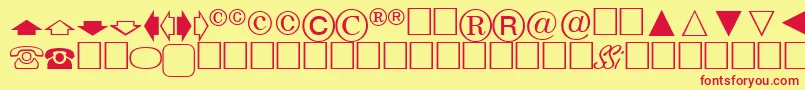 fuente AbacusonesskRegular – Fuentes Rojas Sobre Fondo Amarillo