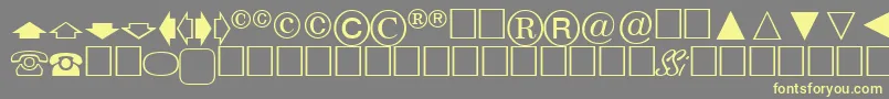 AbacusonesskRegular-fontti – keltaiset fontit harmaalla taustalla