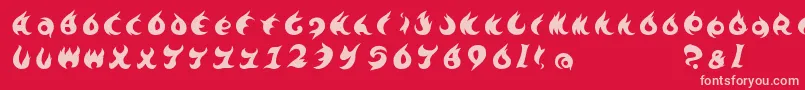 Te7002 Font – Pink Fonts on Red Background