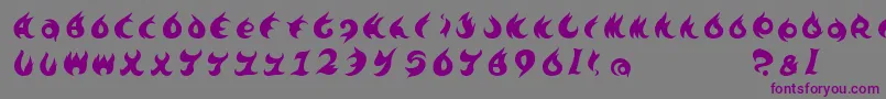 Te7002 Font – Purple Fonts on Gray Background