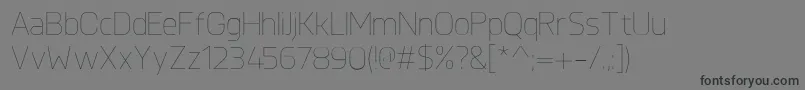 KnulUltralight Font – Black Fonts on Gray Background