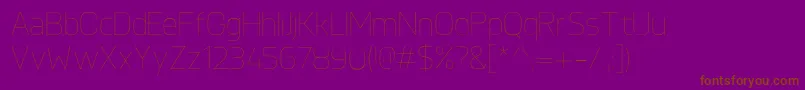 KnulUltralight Font – Brown Fonts on Purple Background