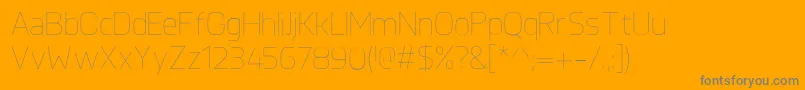 KnulUltralight Font – Gray Fonts on Orange Background