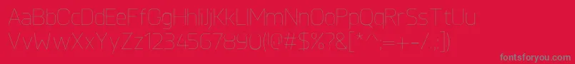 KnulUltralight Font – Gray Fonts on Red Background