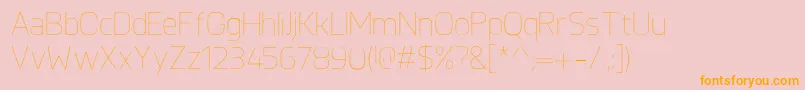 KnulUltralight-Schriftart – Orangefarbene Schriften auf rosa Hintergrund