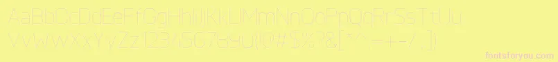 KnulUltralight-fontti – vaaleanpunaiset fontit keltaisella taustalla