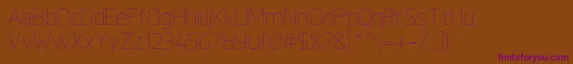 KnulUltralight Font – Purple Fonts on Brown Background