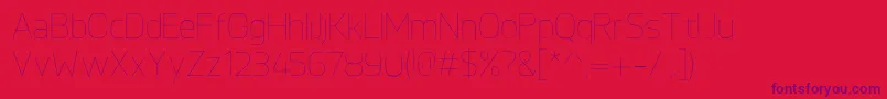 KnulUltralight Font – Purple Fonts on Red Background