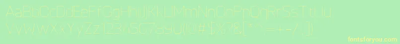 KnulUltralight Font – Yellow Fonts on Green Background