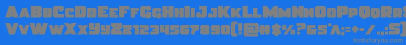 Justicestraight Font – Gray Fonts on Blue Background