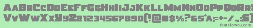 Justicestraight Font – Gray Fonts on Green Background