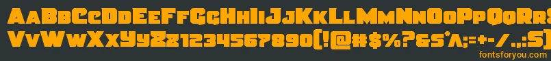 Justicestraight Font – Orange Fonts on Black Background