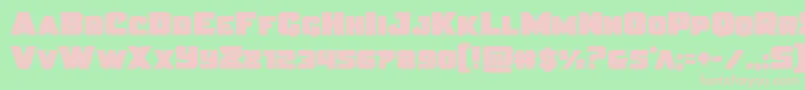 Justicestraight Font – Pink Fonts on Green Background