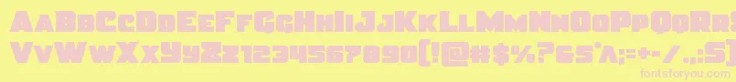 Justicestraight Font – Pink Fonts on Yellow Background