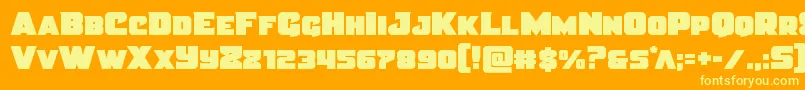 Justicestraight Font – Yellow Fonts on Orange Background