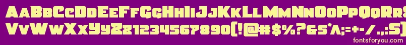 Justicestraight Font – Yellow Fonts on Purple Background