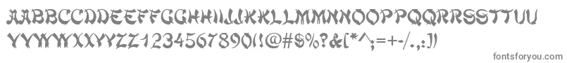 Mandarinc-fontti – harmaat kirjasimet valkoisella taustalla