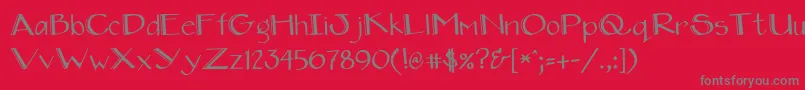 DjClassic-Schriftart – Graue Schriften auf rotem Hintergrund