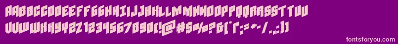 Galaxyforcextraexpand Font – Pink Fonts on Purple Background