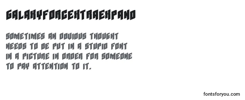 Review of the Galaxyforcextraexpand Font