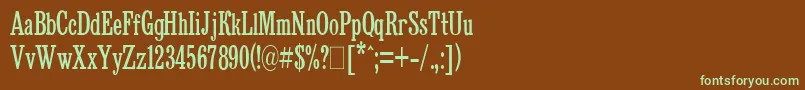 fuente BruskovayaCompressedPlain.001.001 – Fuentes Verdes Sobre Fondo Marrón