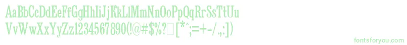 BruskovayaCompressedPlain.001.001 Font – Green Fonts on White Background