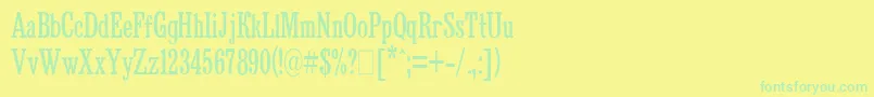 Police BruskovayaCompressedPlain.001.001 – polices vertes sur fond jaune