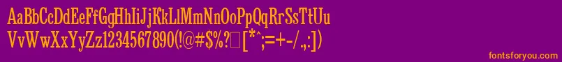 Police BruskovayaCompressedPlain.001.001 – polices orange sur fond violet