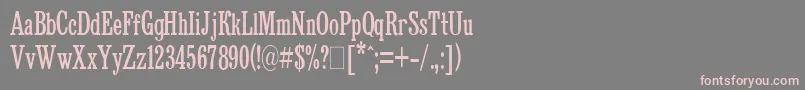 フォントBruskovayaCompressedPlain.001.001 – 灰色の背景にピンクのフォント