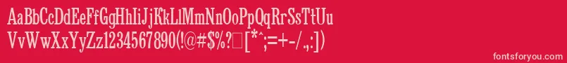 BruskovayaCompressedPlain.001.001 Font – Pink Fonts on Red Background