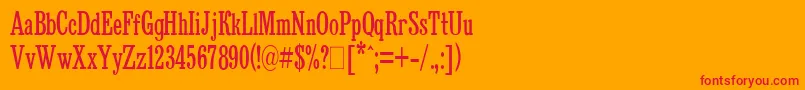 BruskovayaCompressedPlain.001.001-Schriftart – Rote Schriften auf orangefarbenem Hintergrund