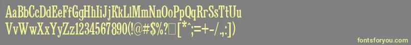BruskovayaCompressedPlain.001.001 Font – Yellow Fonts on Gray Background