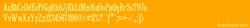 Fonte BruskovayaCompressedPlain.001.001 – fontes amarelas em um fundo laranja