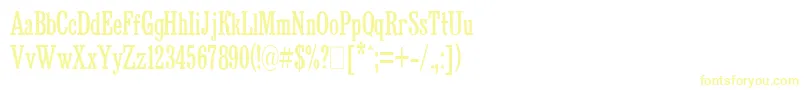 BruskovayaCompressedPlain.001.001 Font – Yellow Fonts on White Background