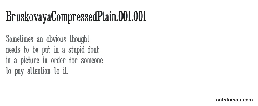 Review of the BruskovayaCompressedPlain.001.001 Font