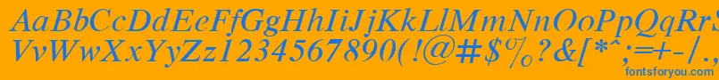 RespectItalic.001.001 Font – Blue Fonts on Orange Background