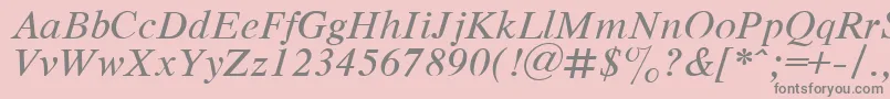 RespectItalic.001.001 Font – Gray Fonts on Pink Background