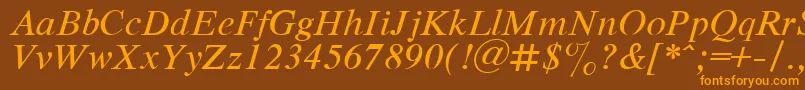 RespectItalic.001.001 Font – Orange Fonts on Brown Background