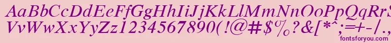 RespectItalic.001.001 Font – Purple Fonts on Pink Background