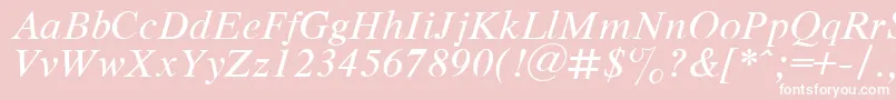 Шрифт RespectItalic.001.001 – белые шрифты на розовом фоне
