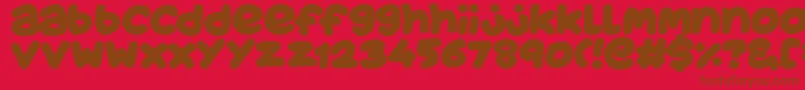 Police JuicyFruityPlain – polices brunes sur fond rouge