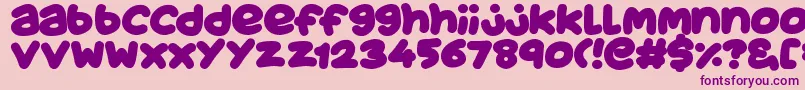 JuicyFruityPlain-Schriftart – Violette Schriften auf rosa Hintergrund