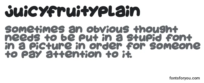 JuicyFruityPlain (110726) フォントのレビュー