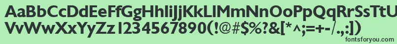 フォントChantillyBold – 緑の背景に黒い文字