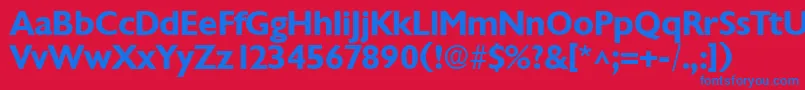 ChantillyBold Font – Blue Fonts on Red Background