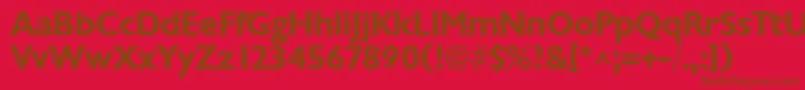 ChantillyBold Font – Brown Fonts on Red Background