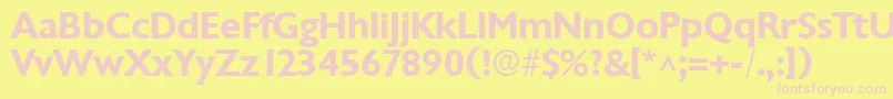 ChantillyBold Font – Pink Fonts on Yellow Background