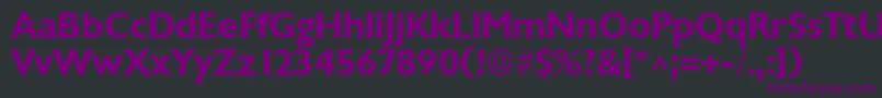ChantillyBold Font – Purple Fonts on Black Background
