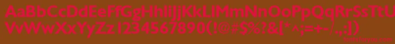 ChantillyBold Font – Red Fonts on Brown Background